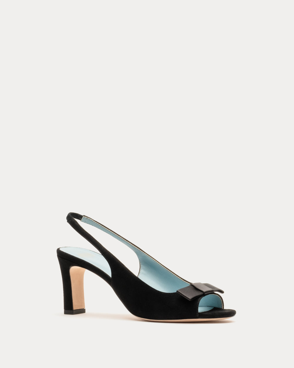 Reese Bow Slingback Heel - Black Heels Frances Valentine