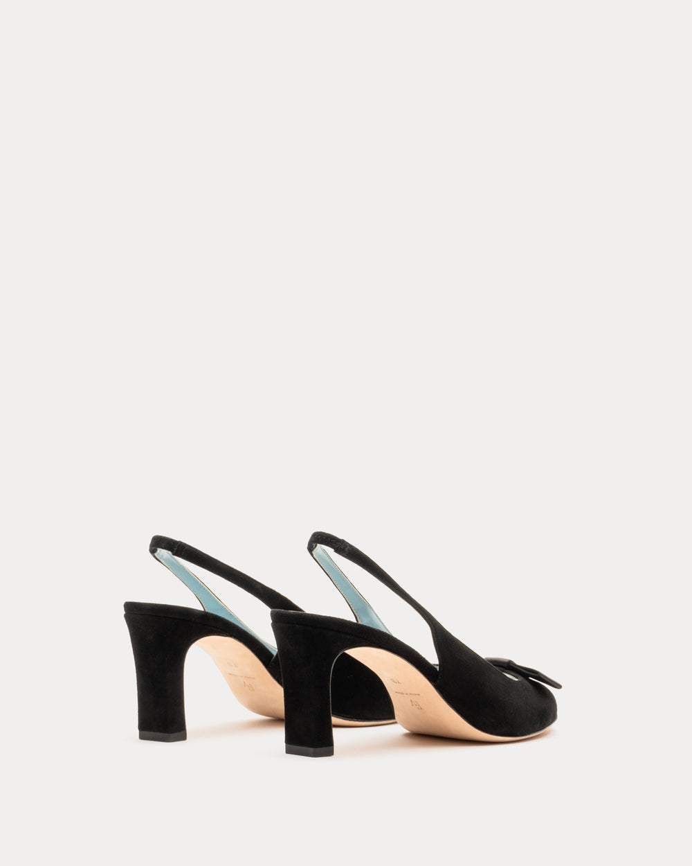 Reese Bow Slingback Heel - Black Heels Frances Valentine