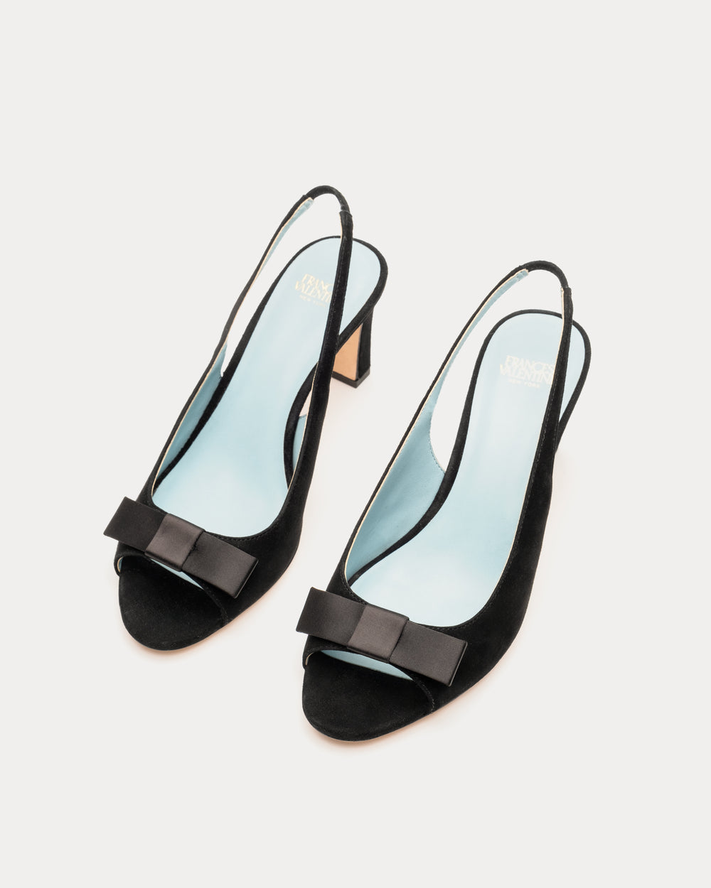 Reese Bow Slingback Heel - Black Heels Frances Valentine