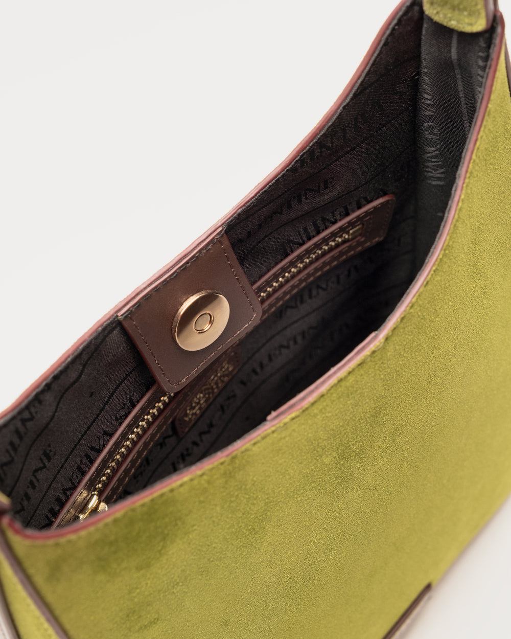 Sadie Shoulder Bag Suede - Fern Handbag Frances Valentine