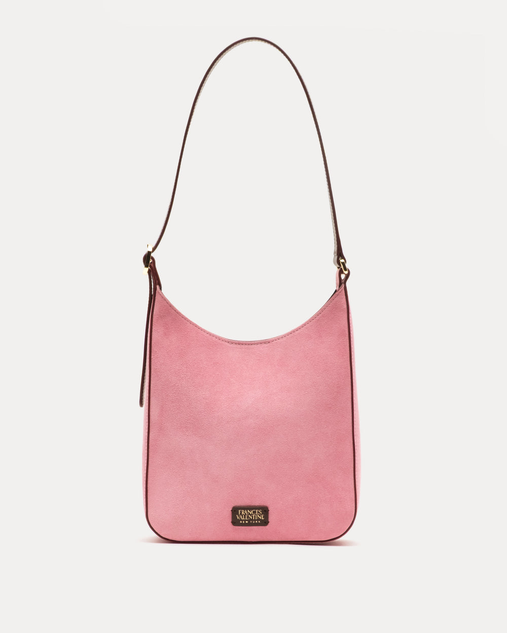 Sadie Shoulder Bag Suede - Pink Handbag Frances Valentine