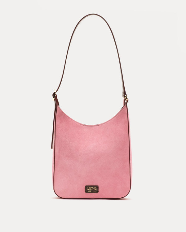 Sadie Shoulder Bag Suede - Pink Handbag Frances Valentine