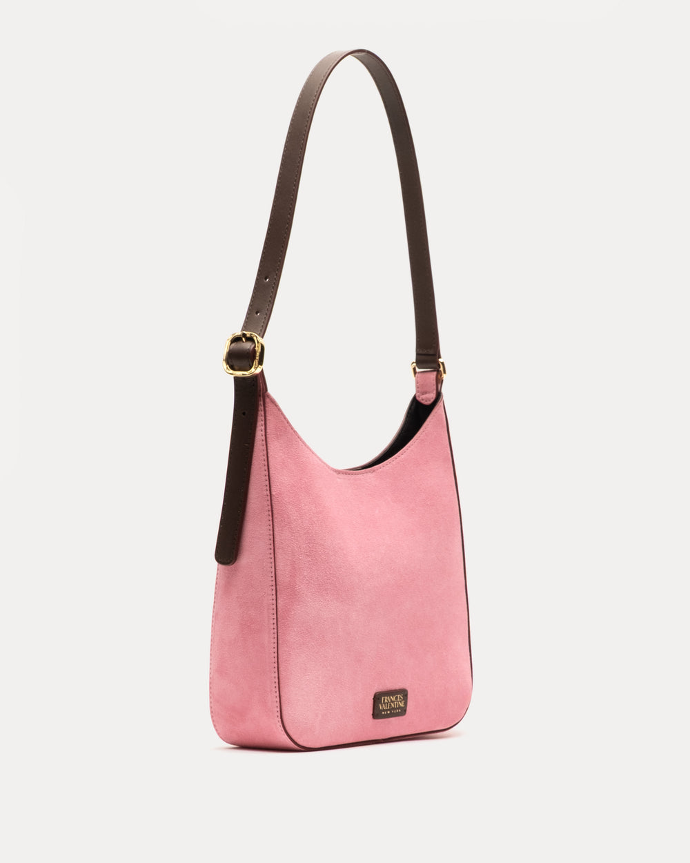 Sadie Shoulder Bag Suede - Pink Handbag Frances Valentine
