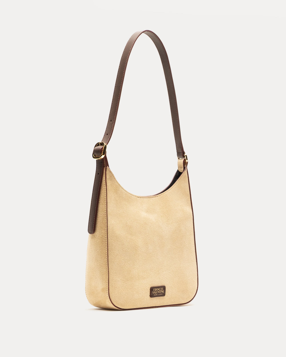 Sadie Shoulder Bag Suede - Sand Handbag Frances Valentine