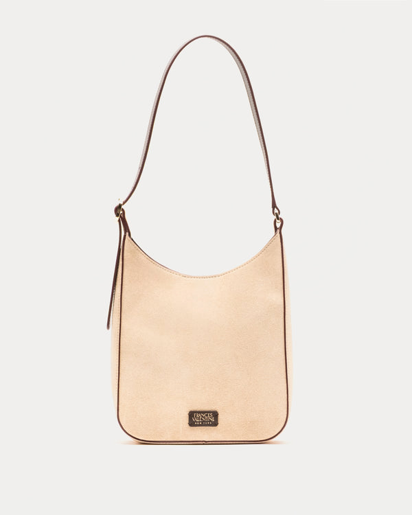 Sadie Shoulder Bag Suede - Sand Handbag Frances Valentine