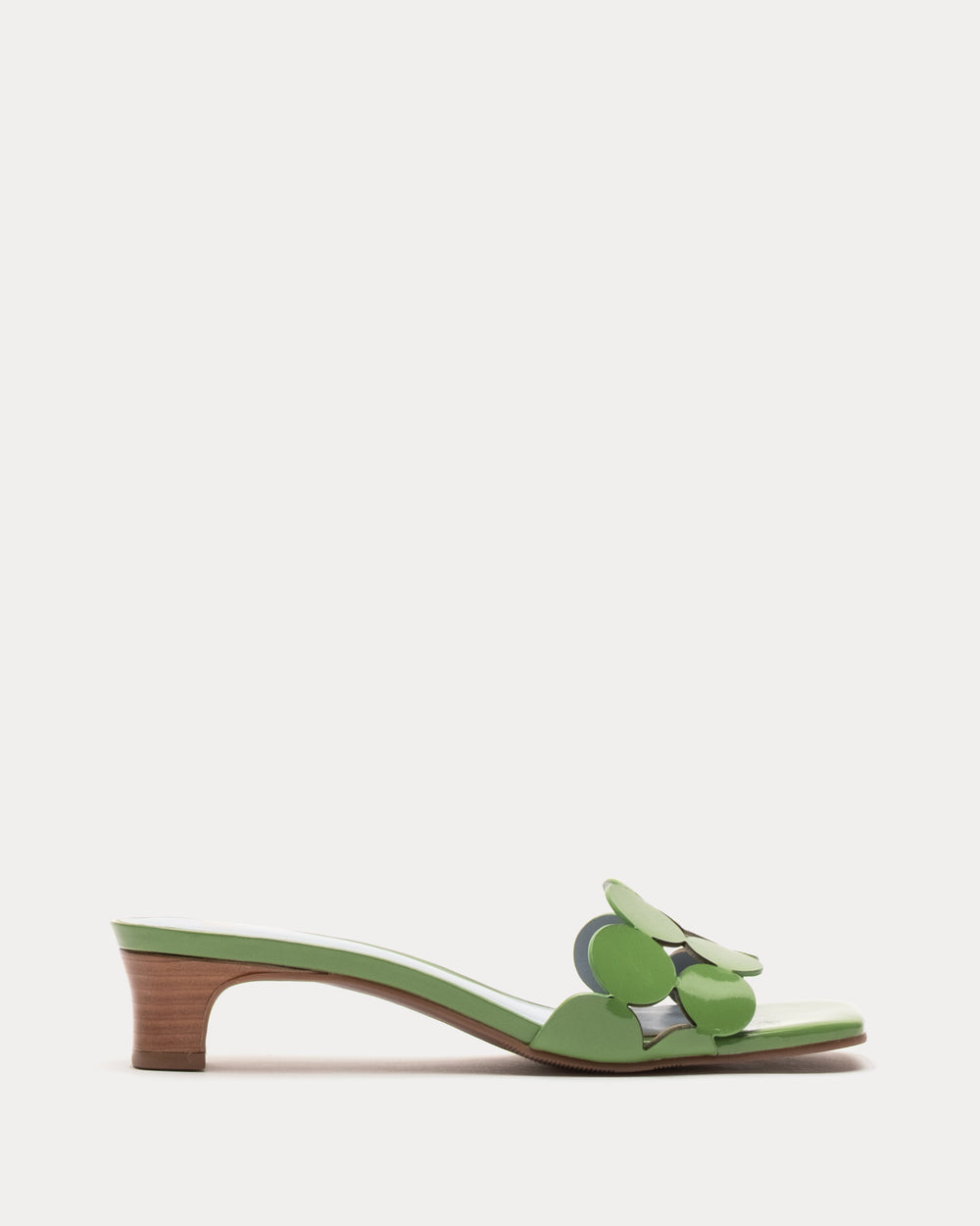 Sandy Mini Circle Slide - Green Sandals Frances Valentine