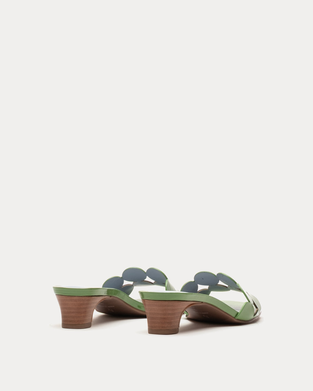 Sandy Mini Circle Slide - Green Sandals Frances Valentine