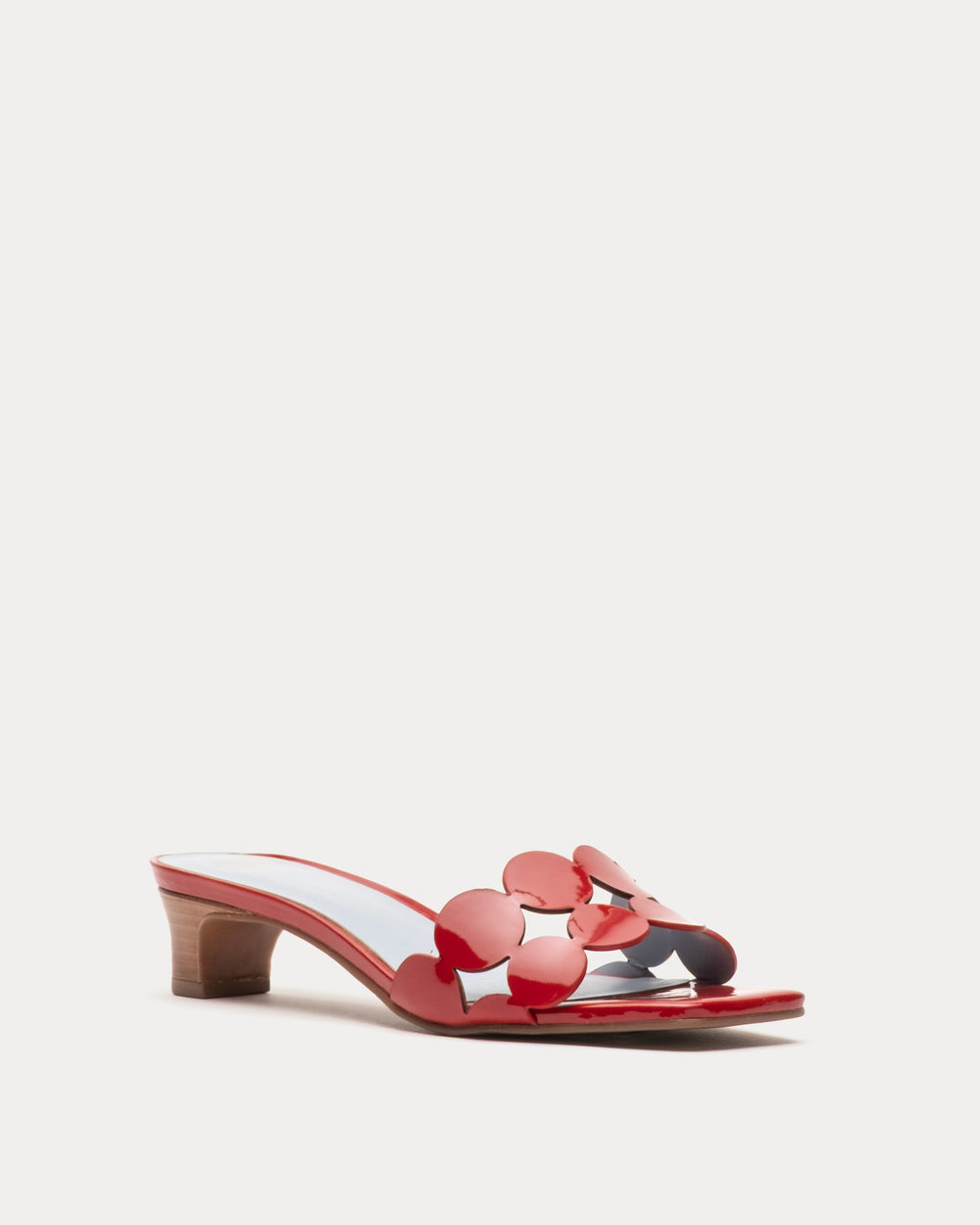 Sandy Mini Circle Slide - Red Sandals Frances Valentine