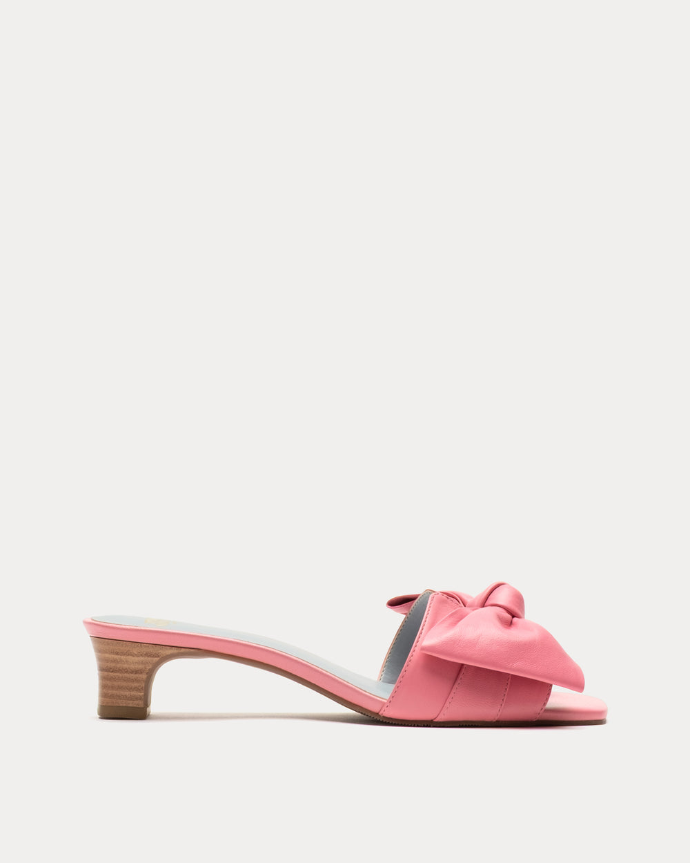 Sandy Slide Heel - Nappa Leather Pink Heels Frances Valentine