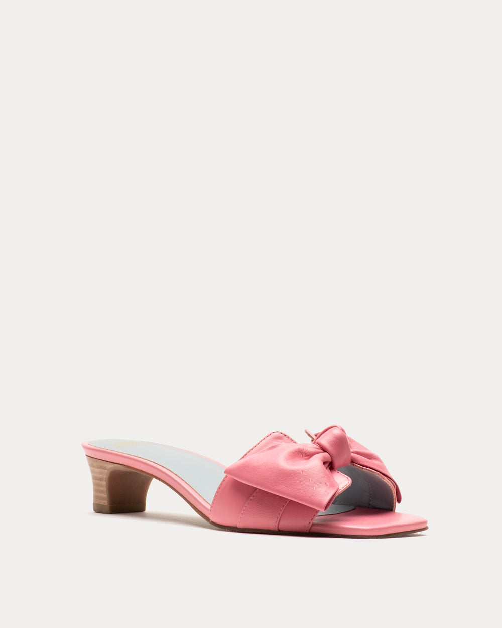 Sandy Slide Heel - Nappa Leather Pink Heels Frances Valentine