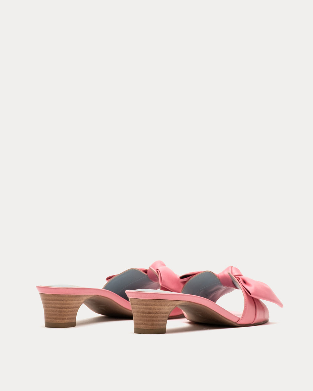 Sandy Slide Heel - Nappa Leather Pink Heels Frances Valentine