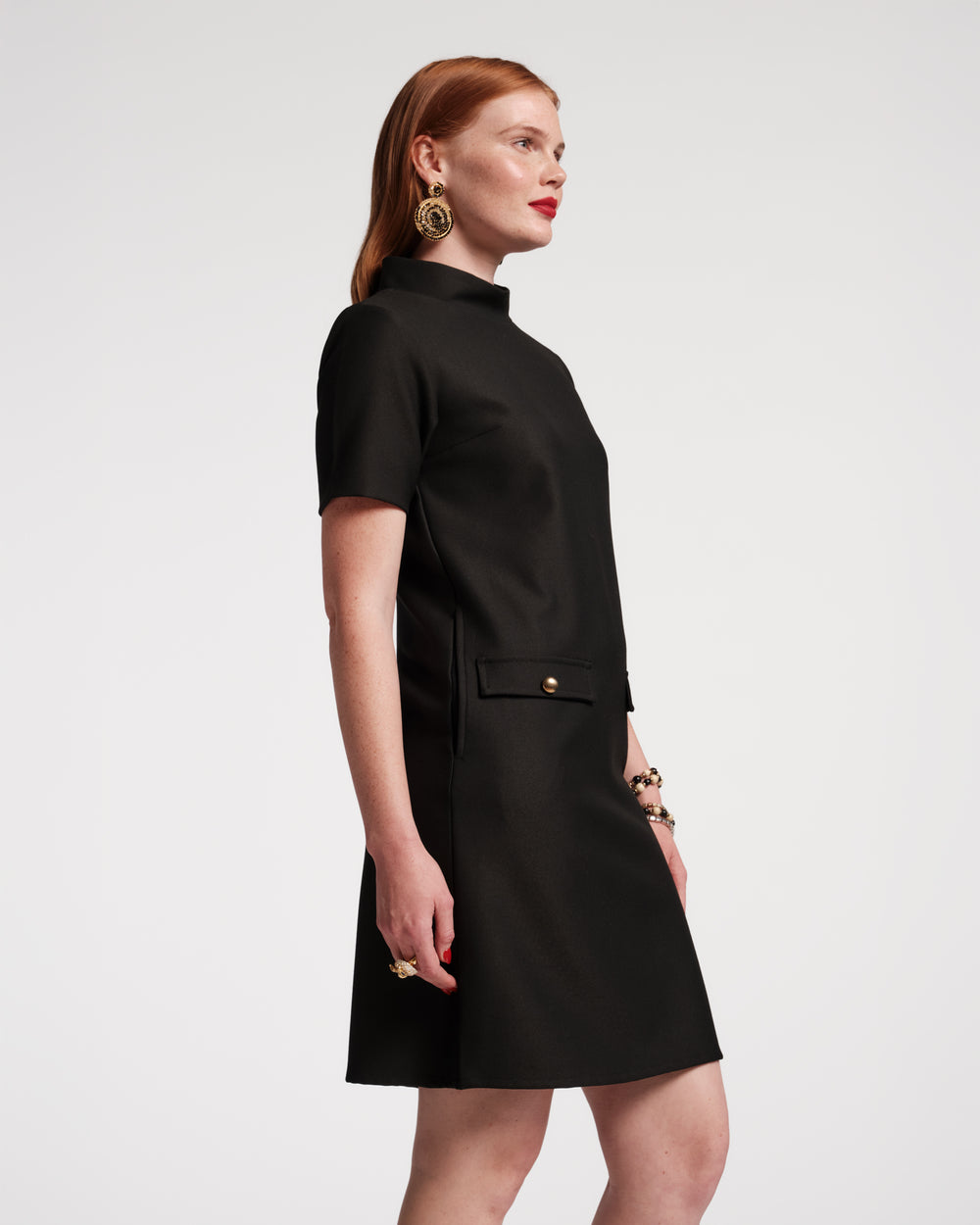Sarah Shift Dress - Black Dresses Frances Valentine