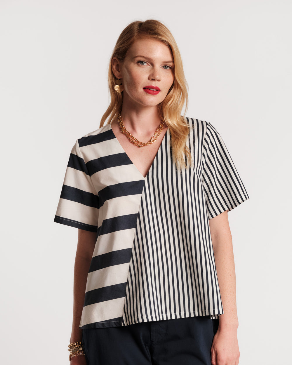 Schooner Top - Nautical Stripe Tops Frances Valentine