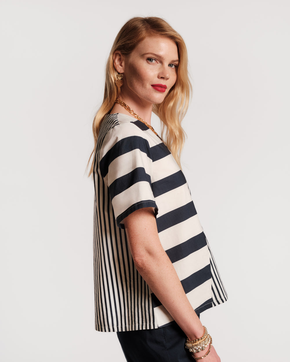 Schooner Top - Nautical Stripe Tops Frances Valentine
