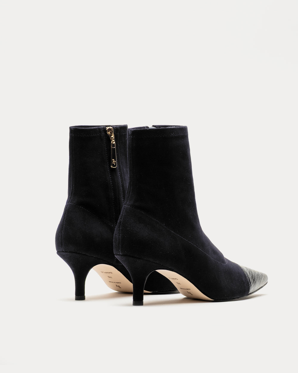 Serena Boot - Stretch Suede Black Heels Frances Valentine