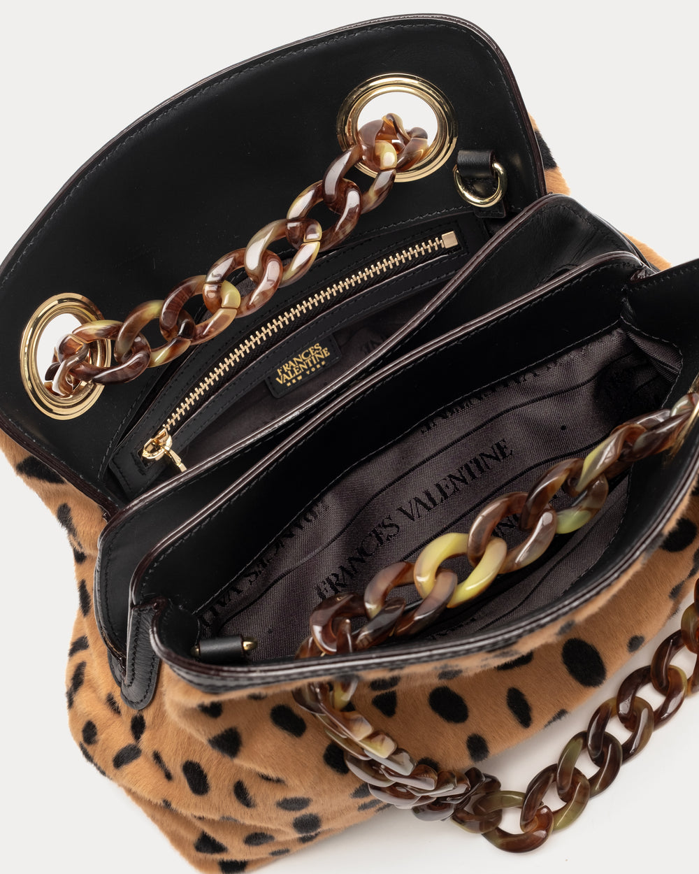 Skip Tote - Cheetah Faux Fur Handbag Frances Valentine