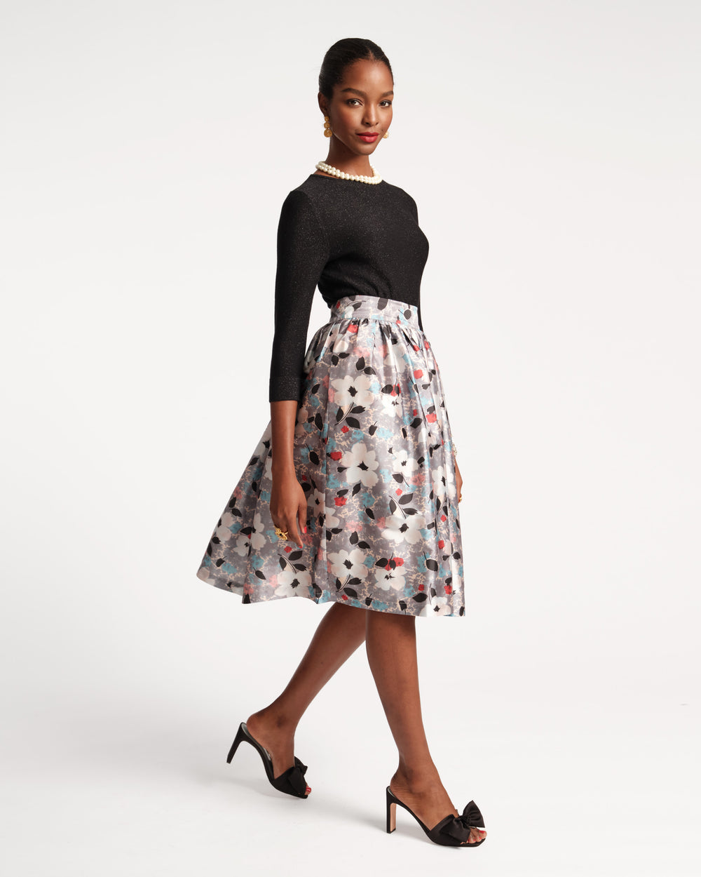 Barbara Midi Skirt - Poppy Party Skirts Frances Valentine