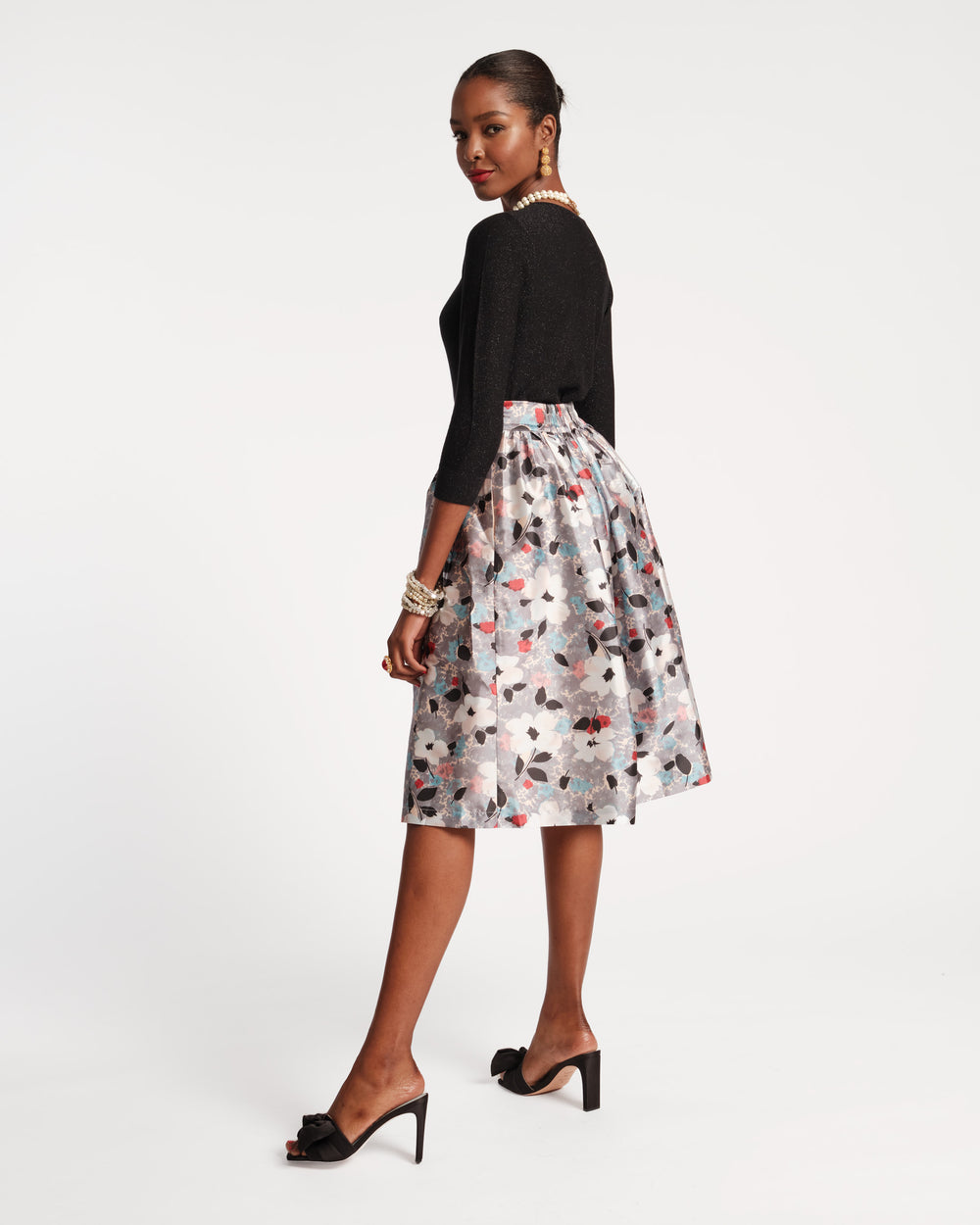 Barbara Midi Skirt - Poppy Party Skirts Frances Valentine