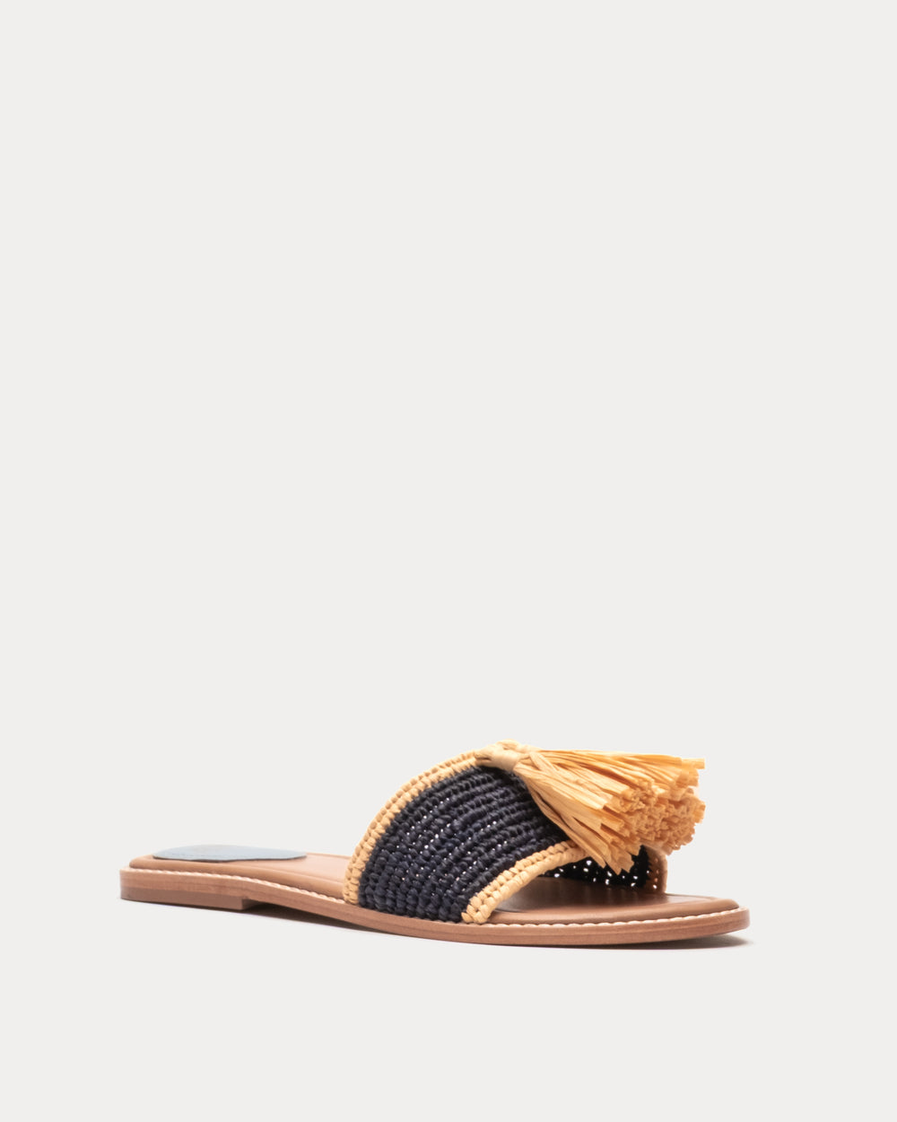 Raffia Tassle Sandal - Natural Sandals Frances Valentine