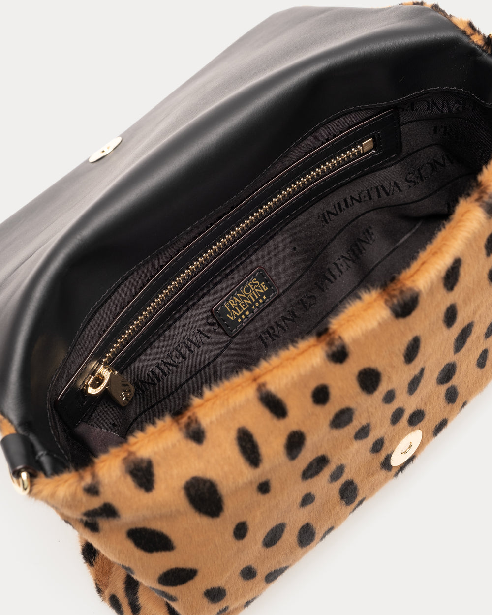 Small Effie Bag - Cheetah Faux Fur Handbag Frances Valentine
