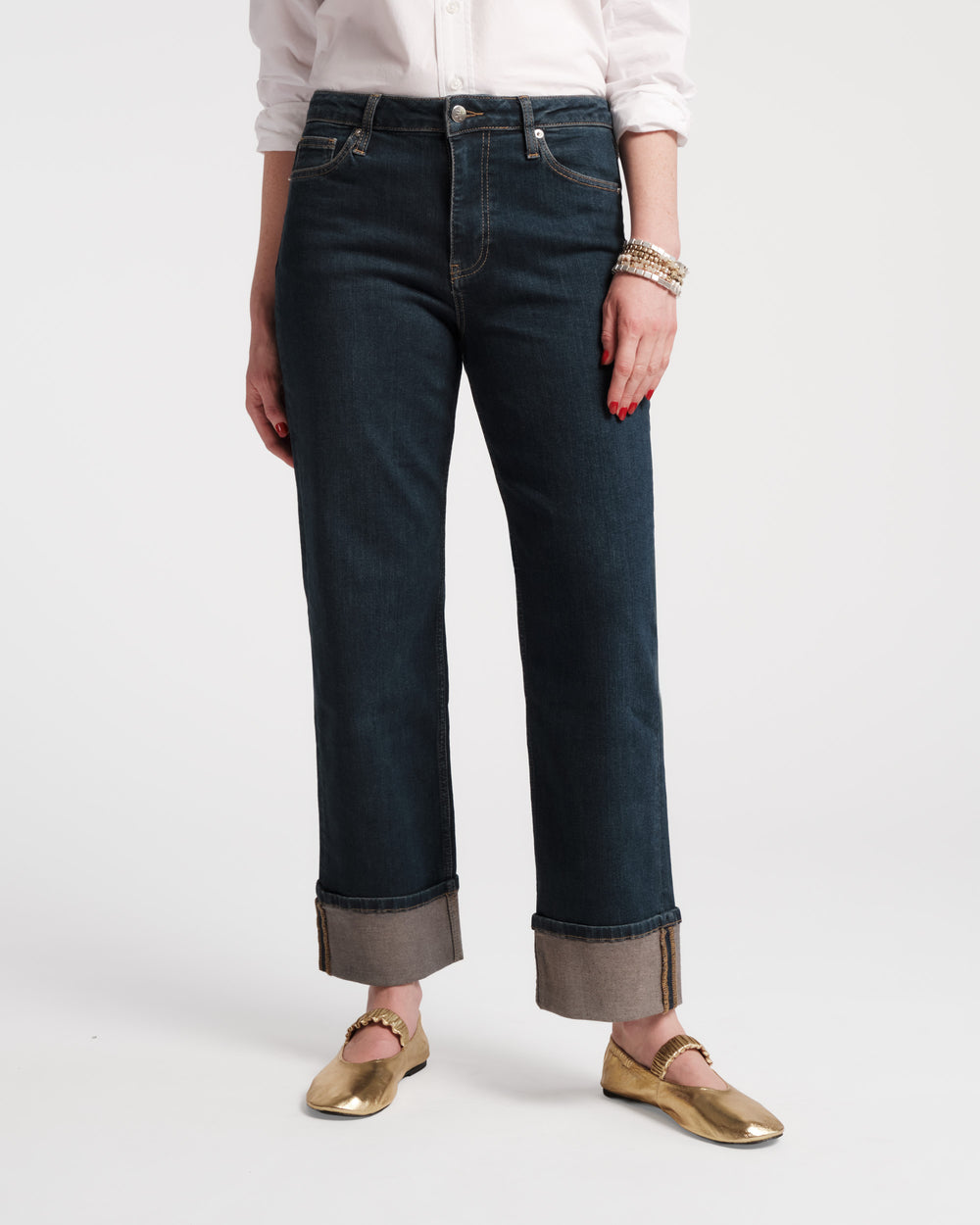 Smarty Cuffed Jean - Denim Pants Frances Valentine