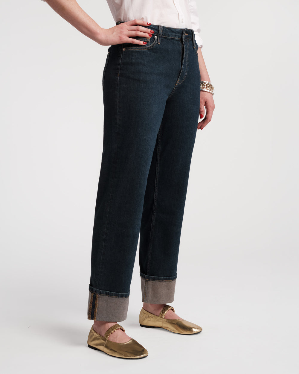 Smarty Cuffed Jean - Denim Pants Frances Valentine