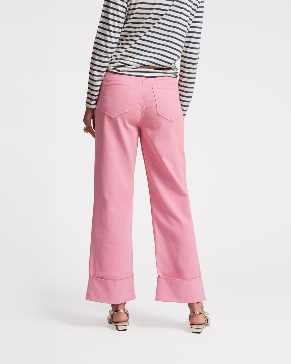 Smarty Cuffed Jeans - Pink Pants Frances Valentine