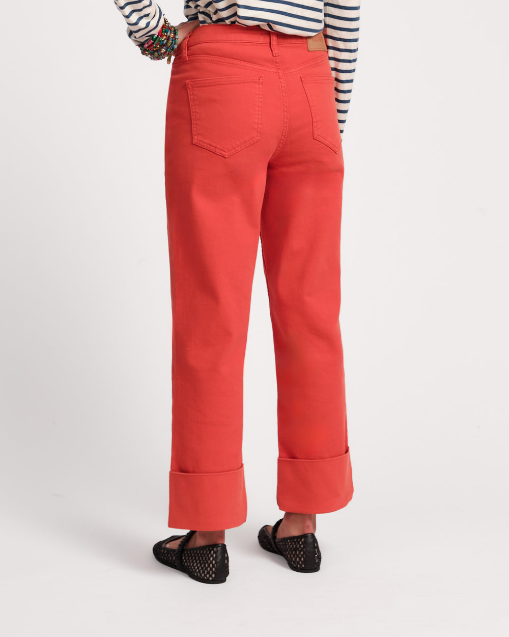 Smarty Cuffed Jeans - Red Pants Frances Valentine