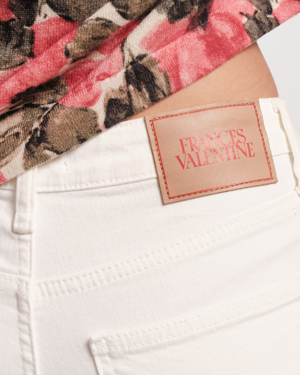 Smarty Cuffed Jeans - White Pants Frances Valentine