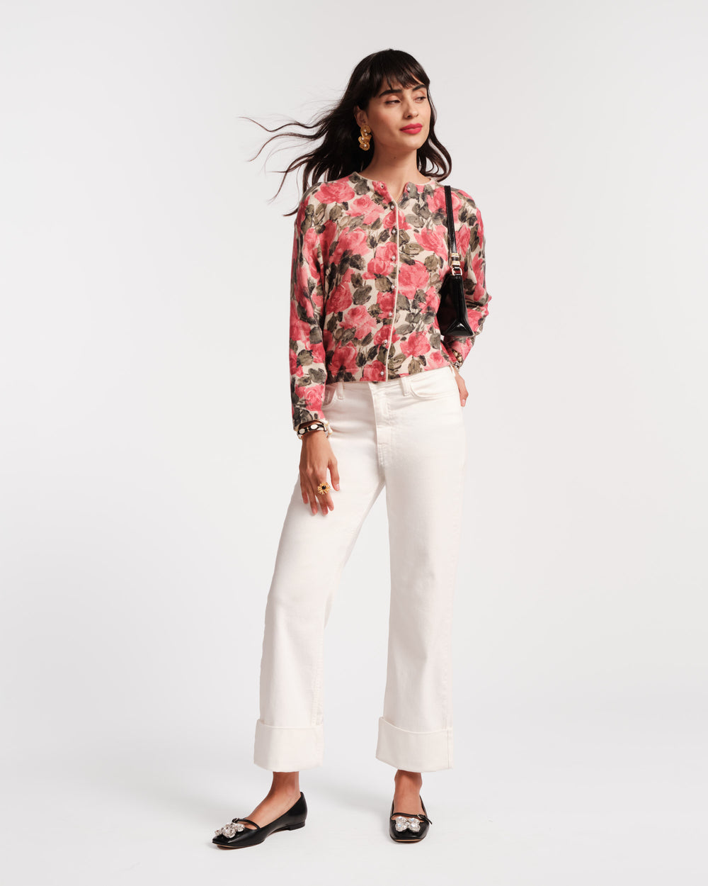 Smarty Cuffed Jeans - White Pants Frances Valentine