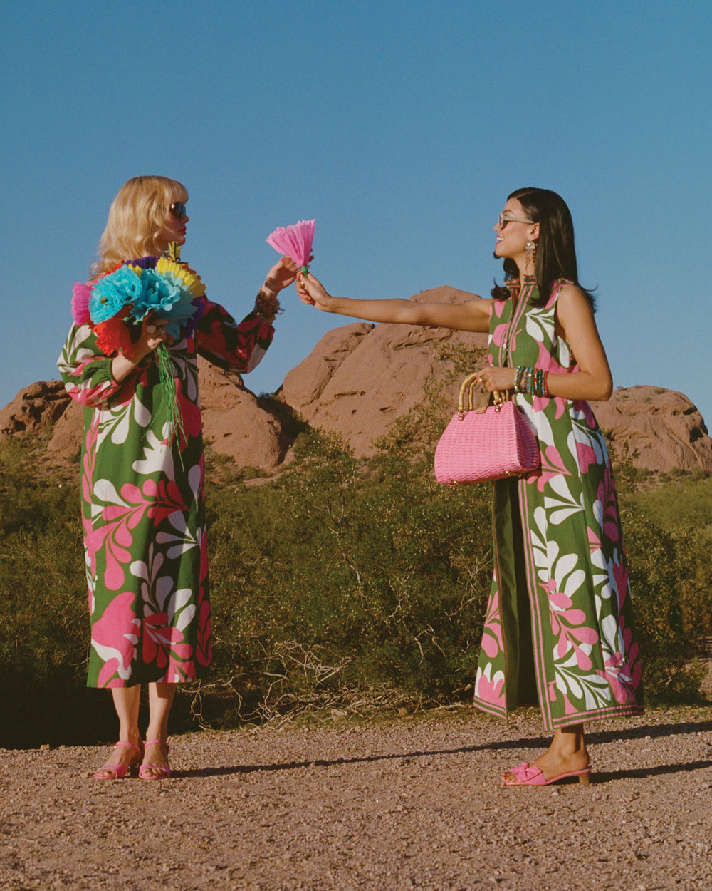 Minnow Maxi Dress - Mid-Century Palm Dresses Frances Valentine