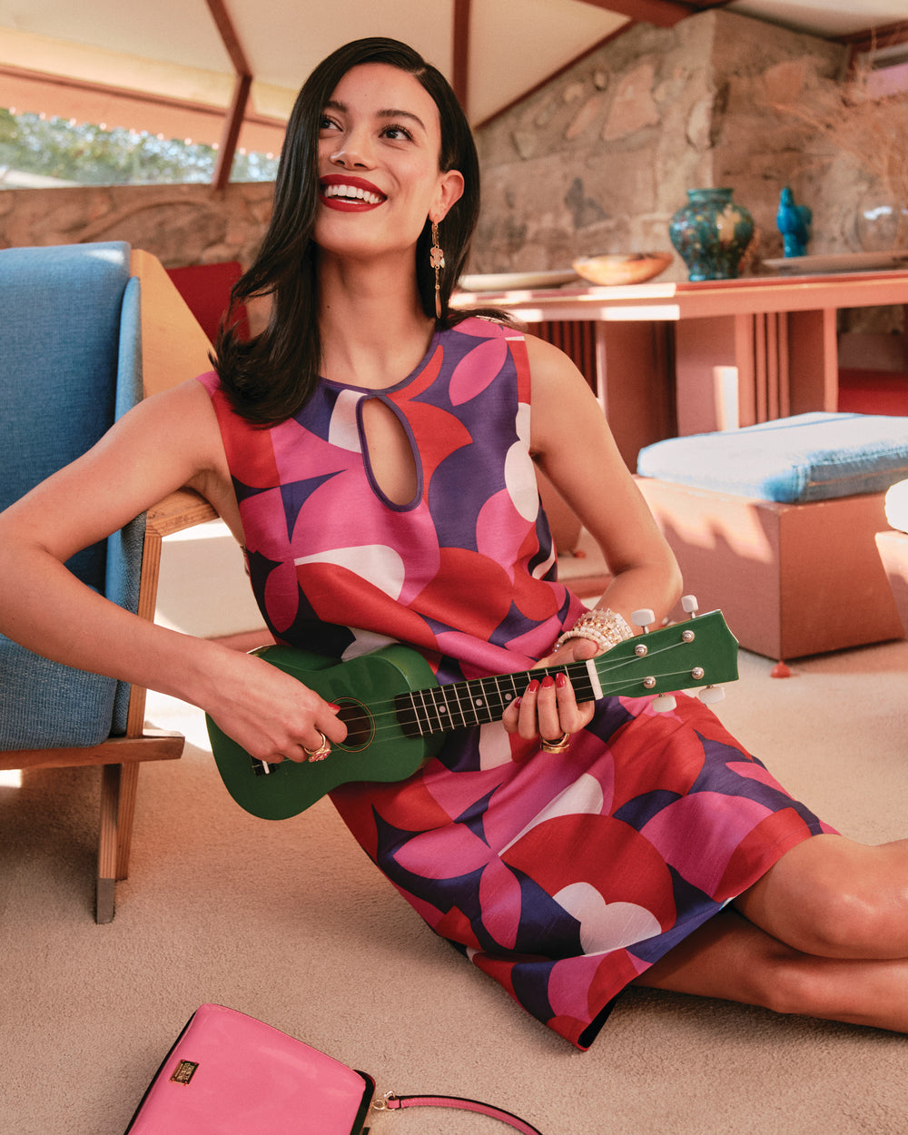 Jean Keyhole Shift Dress - Kaleidoscope Dresses Frances Valentine