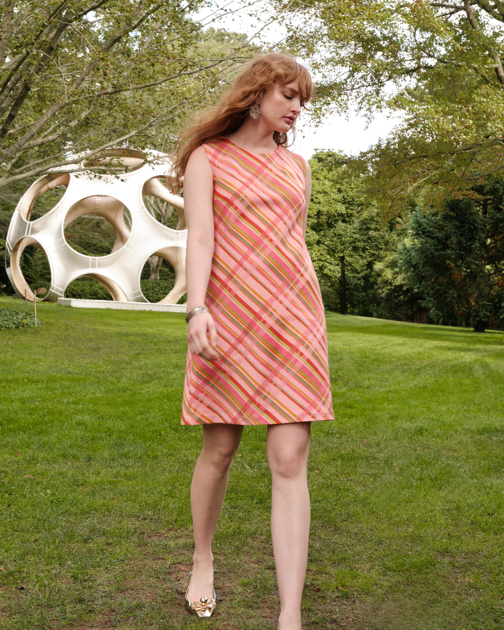 Lily Shift Dress - Candy Ribbon Plaid Dresses Frances Valentine