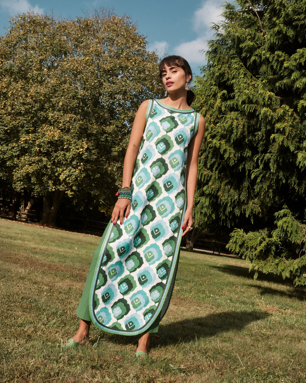 Sabrina Top - Graphic Leaf Tops Frances Valentine