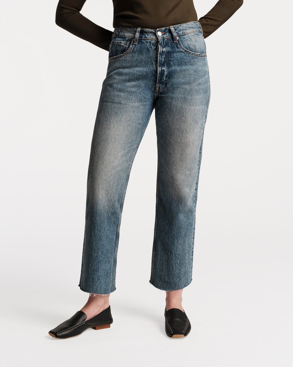 Andy Jean - Washed Denim Pants Frances Valentine