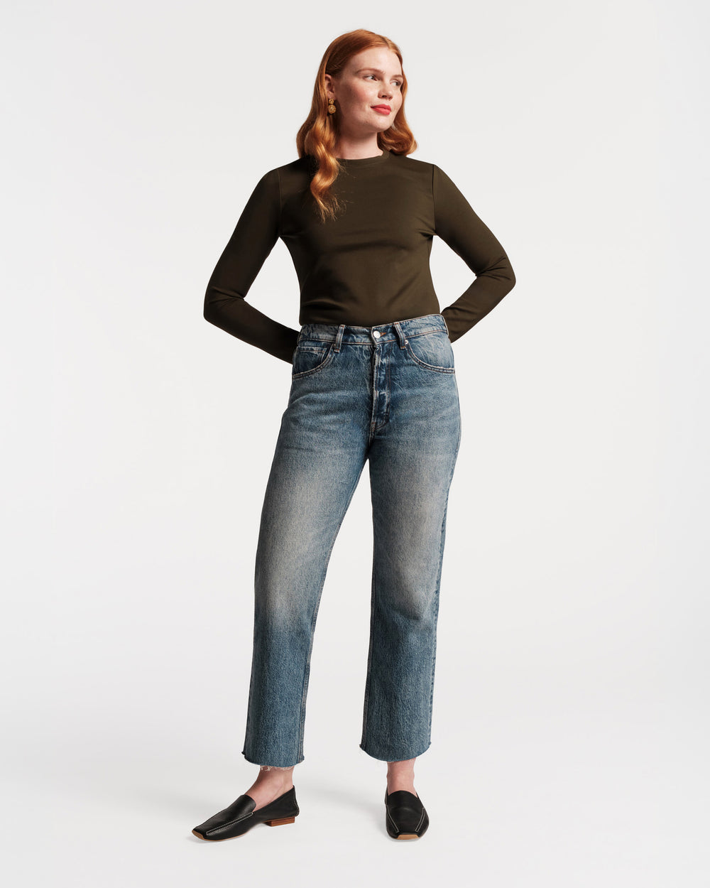 Andy Jean - Washed Denim Pants Frances Valentine
