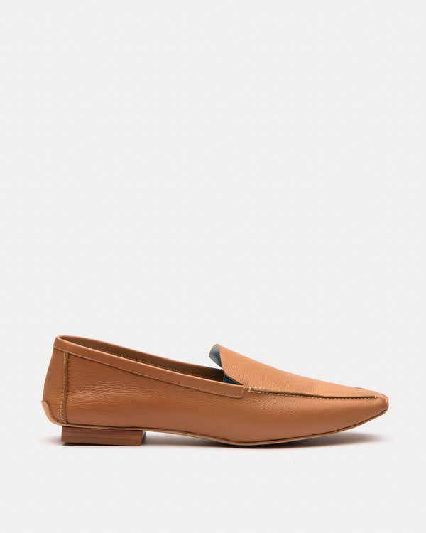 Elyce Loafer - Leather Camel Loafers Frances Valentine