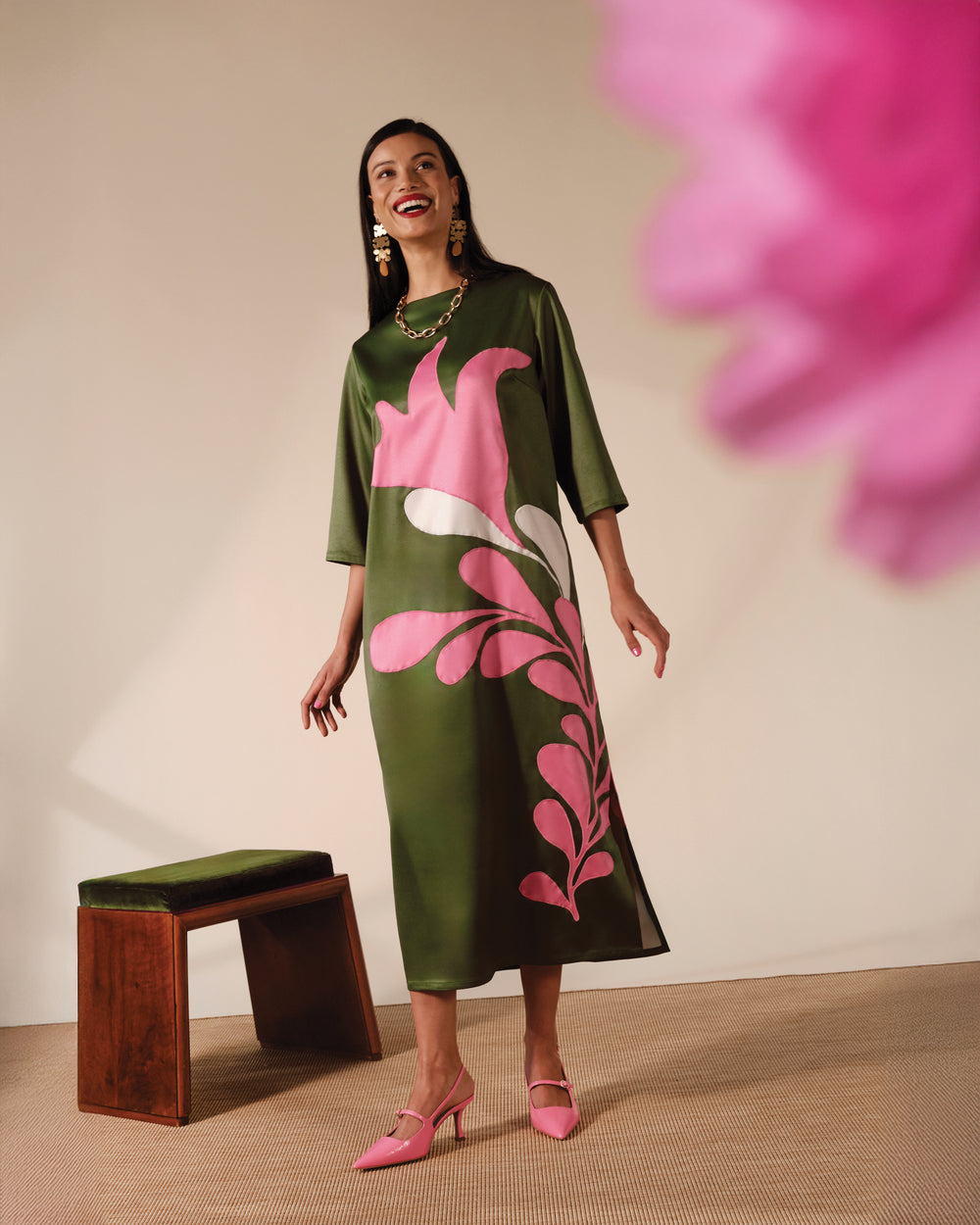 Belle Maxi Dress - Mid-Century Palm Dresses Frances Valentine