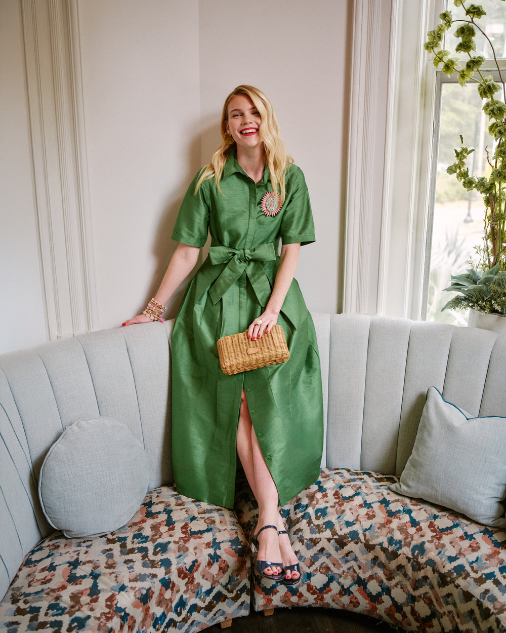 Bella Maxi Dress - Green Dresses Frances Valentine