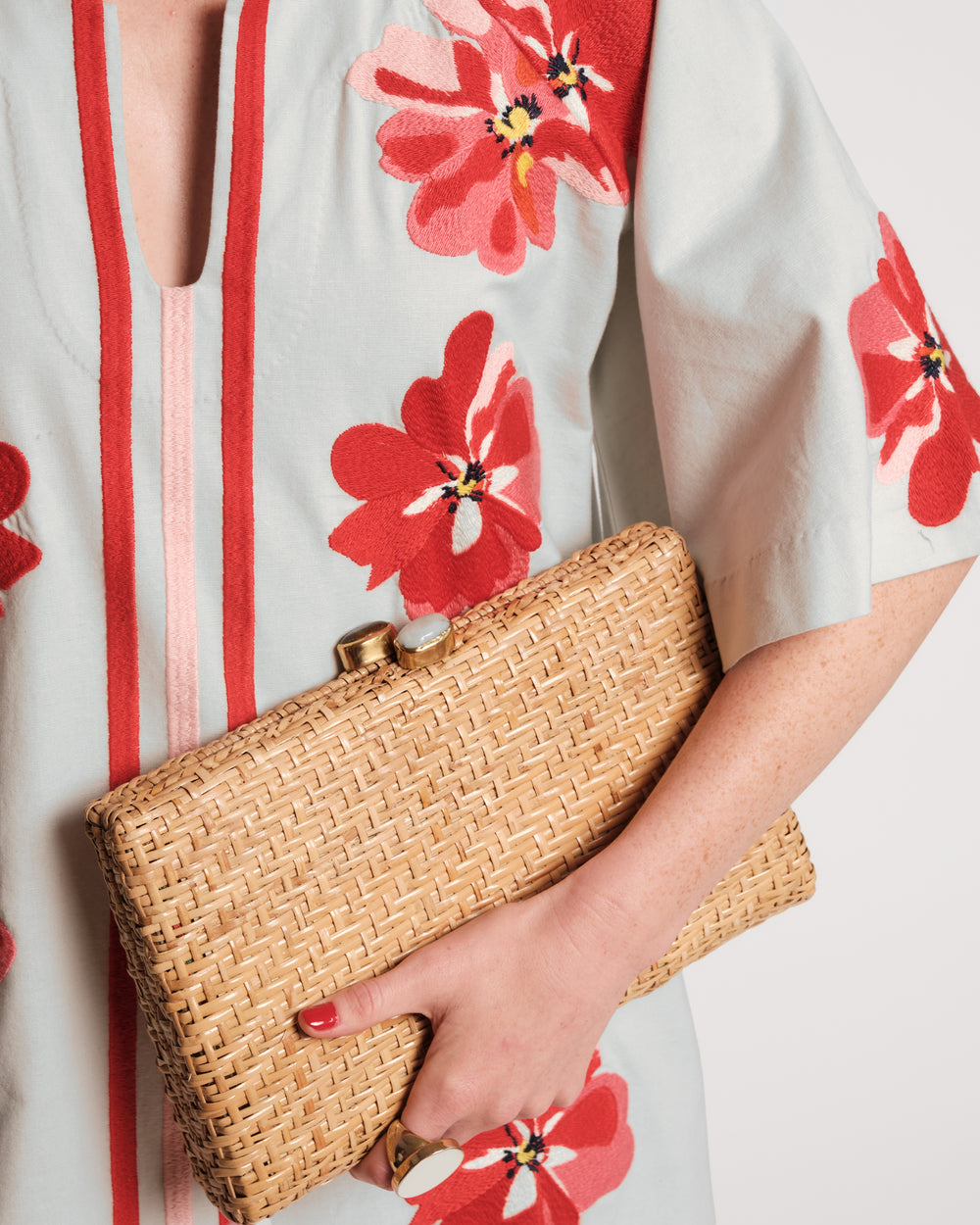 Embroidered Charming Caftan - Georgia Dresses Frances Valentine