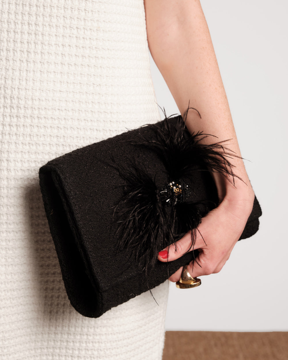 Betta Fish Clutch - Boucle Black Clutch Frances Valentine