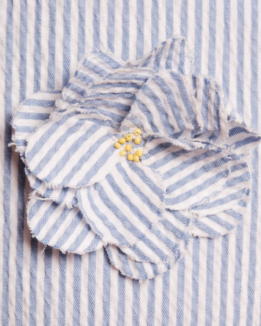Origami Seersucker Dress - Blue Dresses Frances Valentine