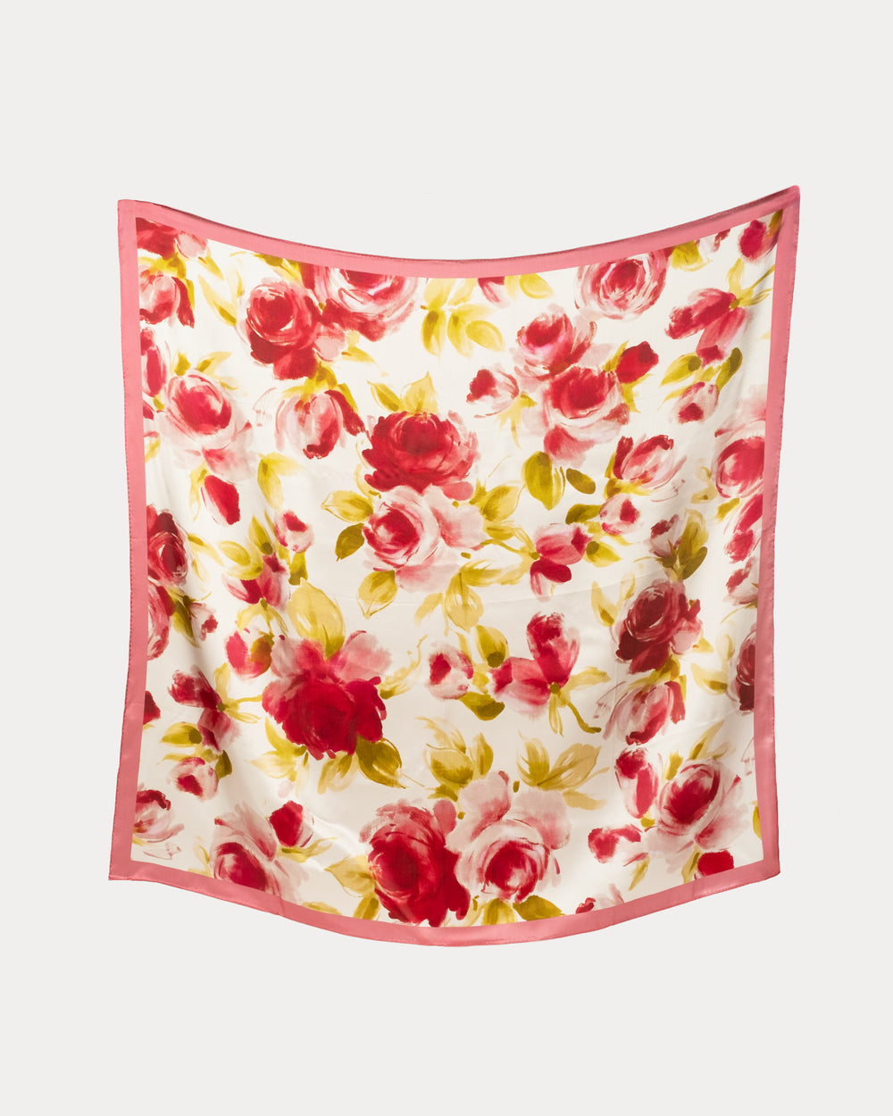 Silk Scarf 36" x 36" English Rose Scarf Frances Valentine