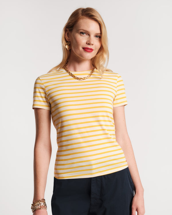 Super Striped Baby Tee - Egg Yolk Shirt Frances Valentine