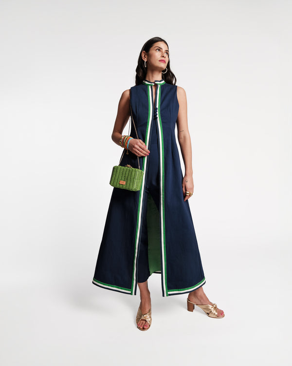 Susie Jumpsuit Set - Navy Jumpsuits & Rompers Frances Valentine