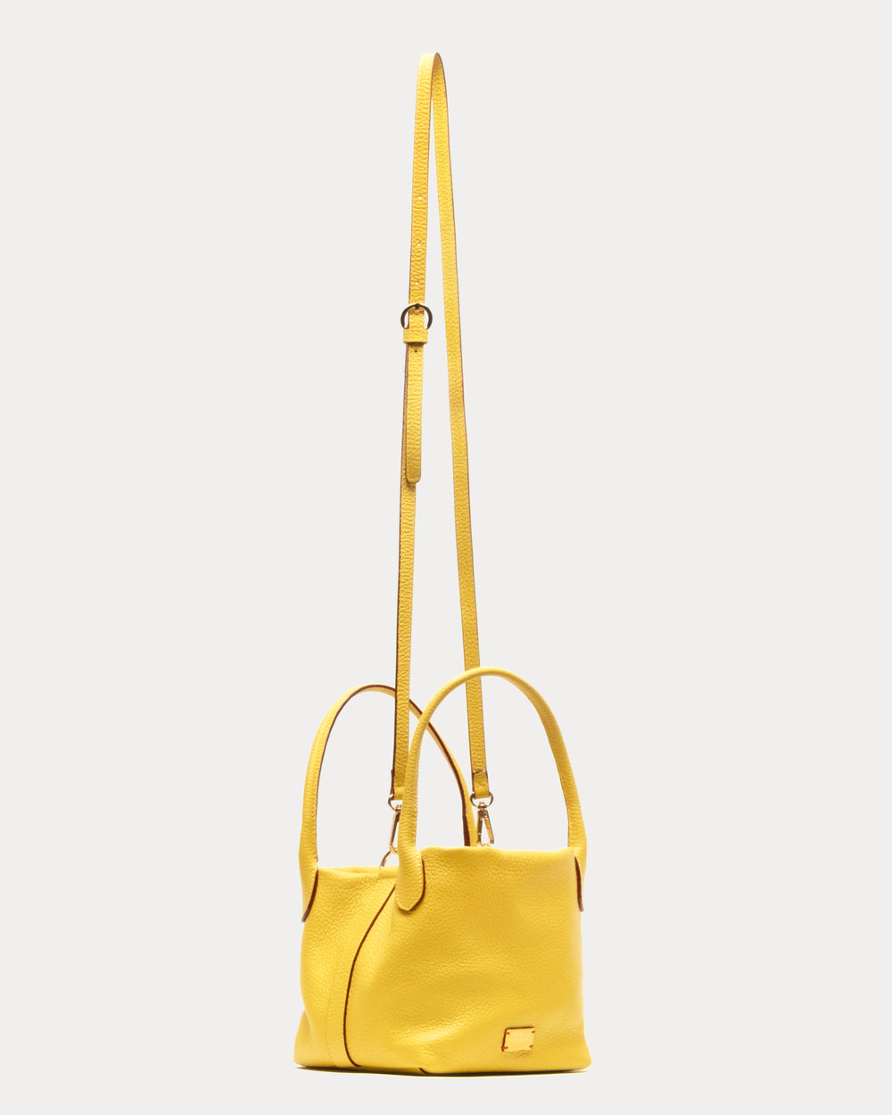 Teeny Sweet Pea - Tumbled Leather Canary Handbag Frances Valentine