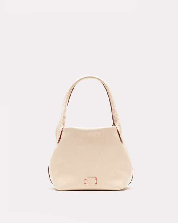 Teeny Sweet Pea - Tumbled Leather Oyster Handbag Frances Valentine
