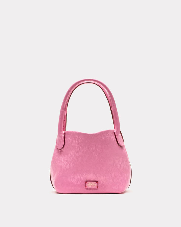 Teeny Sweet Pea - Tumbled Leather Pink Handbag Frances Valentine