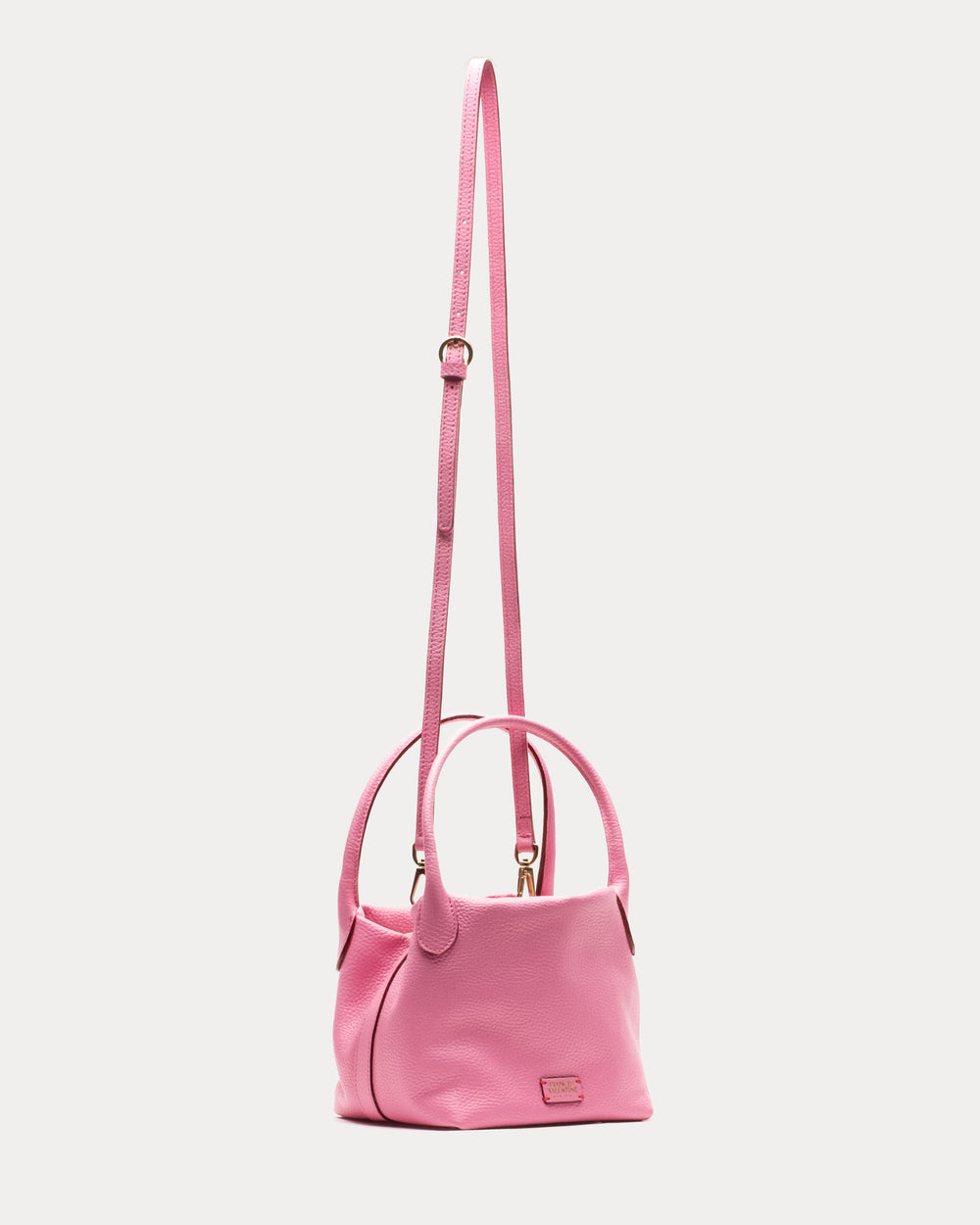 Teeny Sweet Pea - Tumbled Leather Pink Handbag Frances Valentine