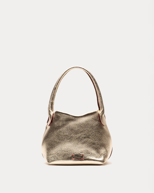 Teeny Sweet Pea - Tumbled Leather Platino Handbag Frances Valentine